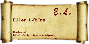 Eiler Léna névjegykártya